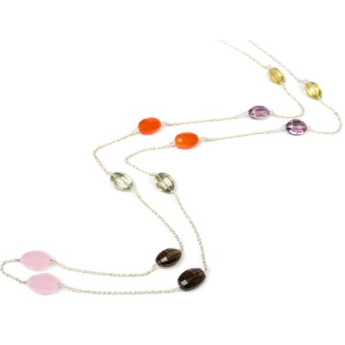 Kette mit bunten edelsteinen