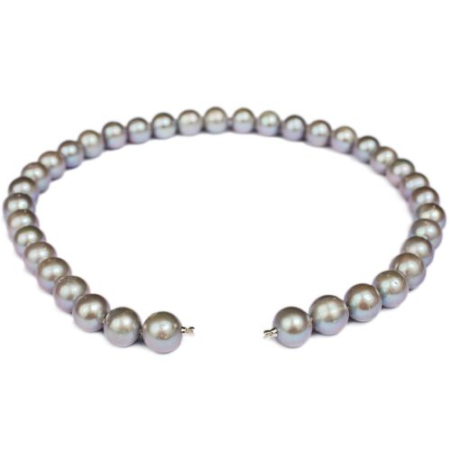 Perlenkette hellgrau