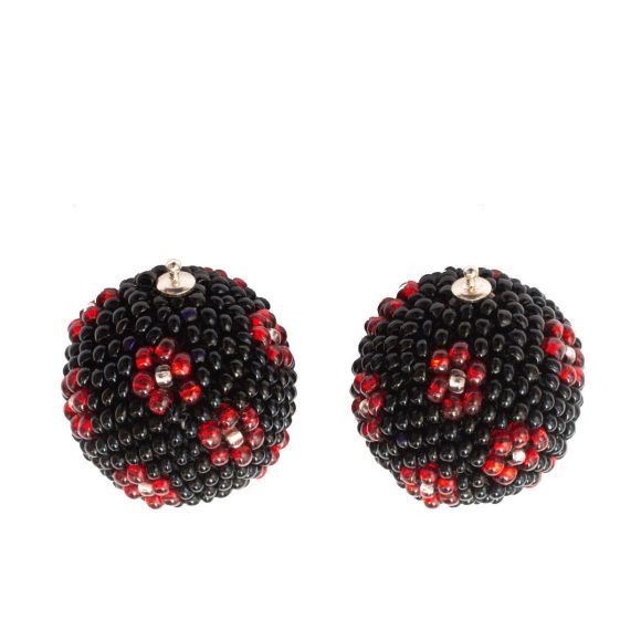 Einhaenger kugeln blumen schwarz rot