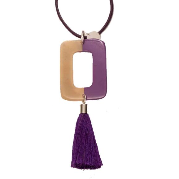 kette lederband violett gross