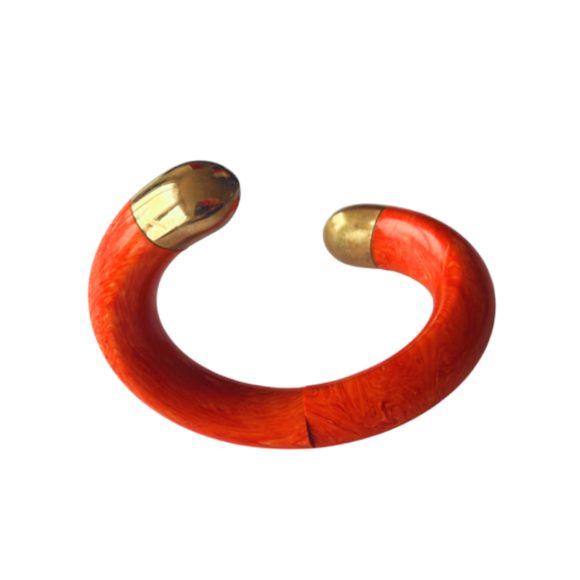Armreif Orange Halb Geoeffnet
