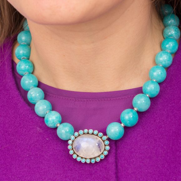 Edelstein Kette Wechselschliesse Tuerkis