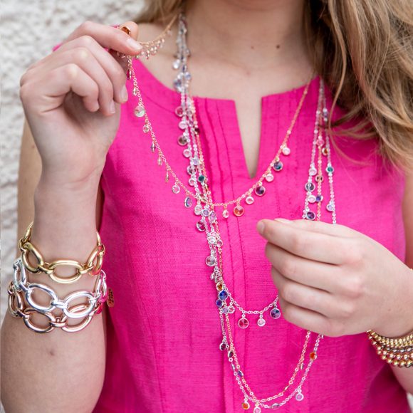 Gliederarmband Kette Bunte Steine