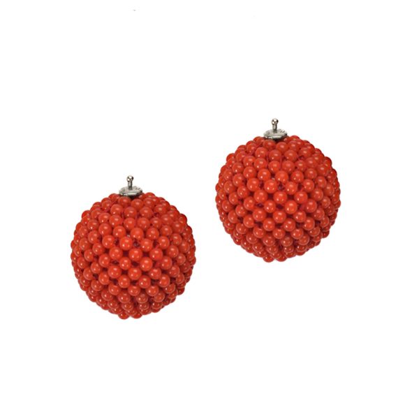 Ohrschmuck Einhaenger Kugeln Koralle