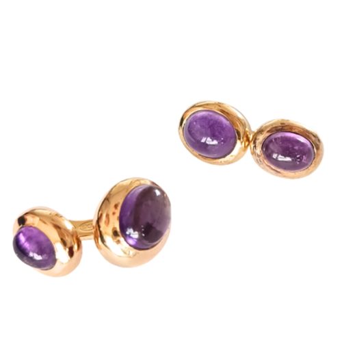 Manschettenknoepfe Amethyst Gold